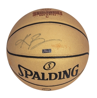 2010 Kobe Bryant Signed Spalding Gold NBA Champion Basketball (Panini) 
